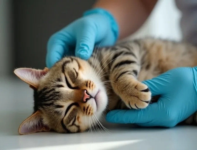 Specialist carefully handling a deceased cat with dignity in Connewarre